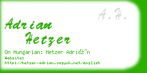 adrian hetzer business card